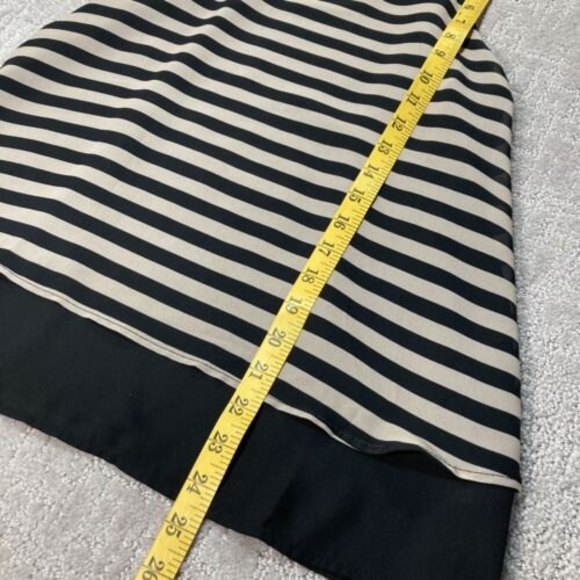 Monteau Women's Striped Black and Beige Layered Tank Top Blouse, Size Sm… - Picture 4 of 7